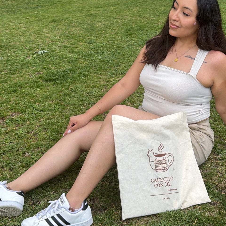 Cafecito con Xi Reusable Tote Bag