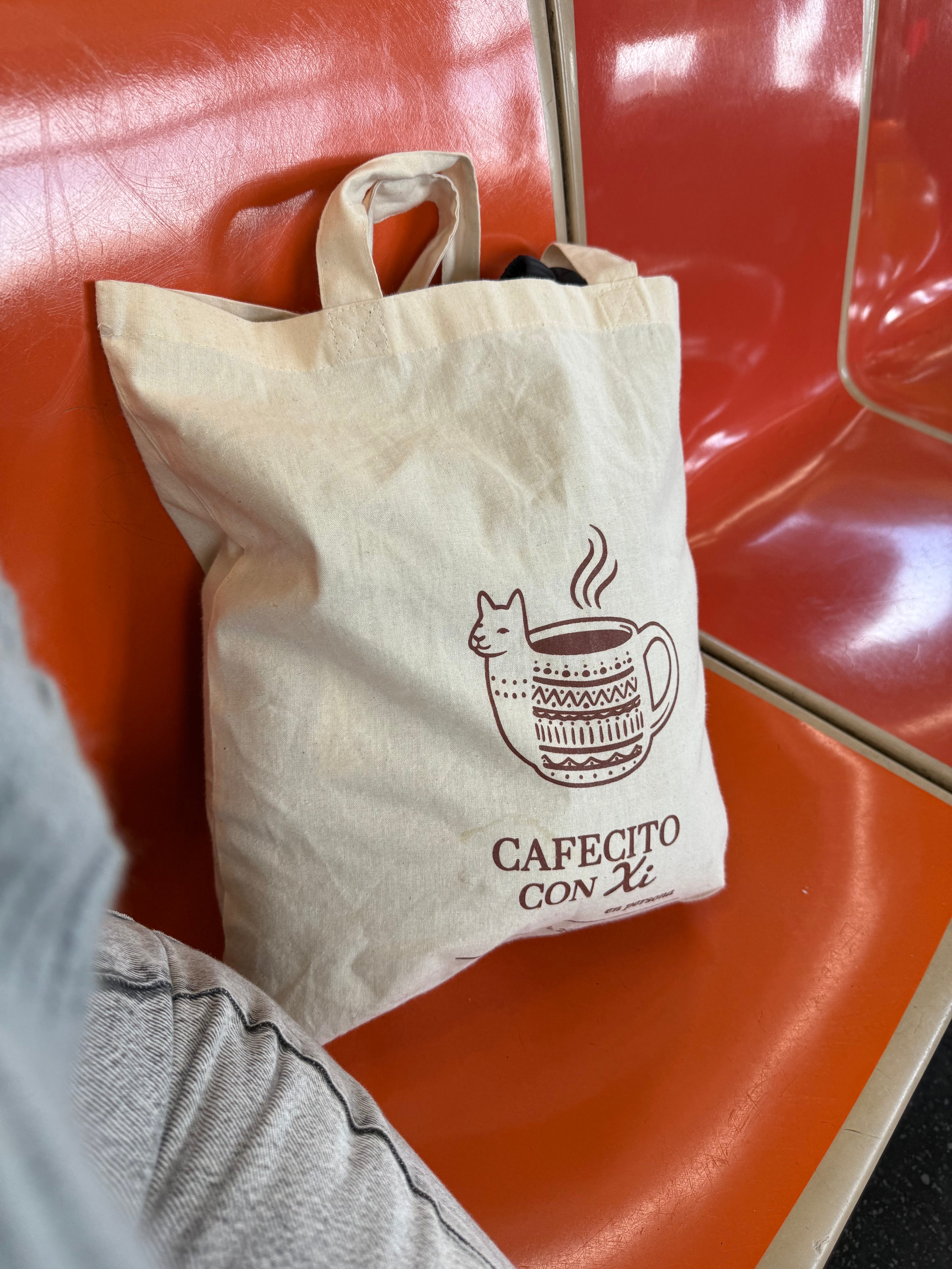 Cafecito con Xi Reusable Tote Bag
