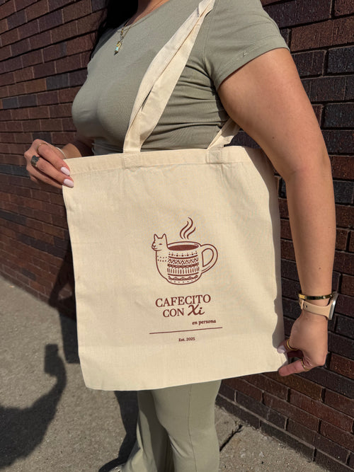 Cafecito con Xi Reusable Tote Bag