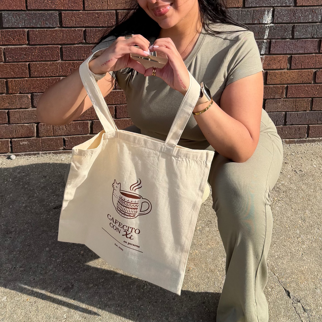Cafecito con Xi Reusable Tote Bag
