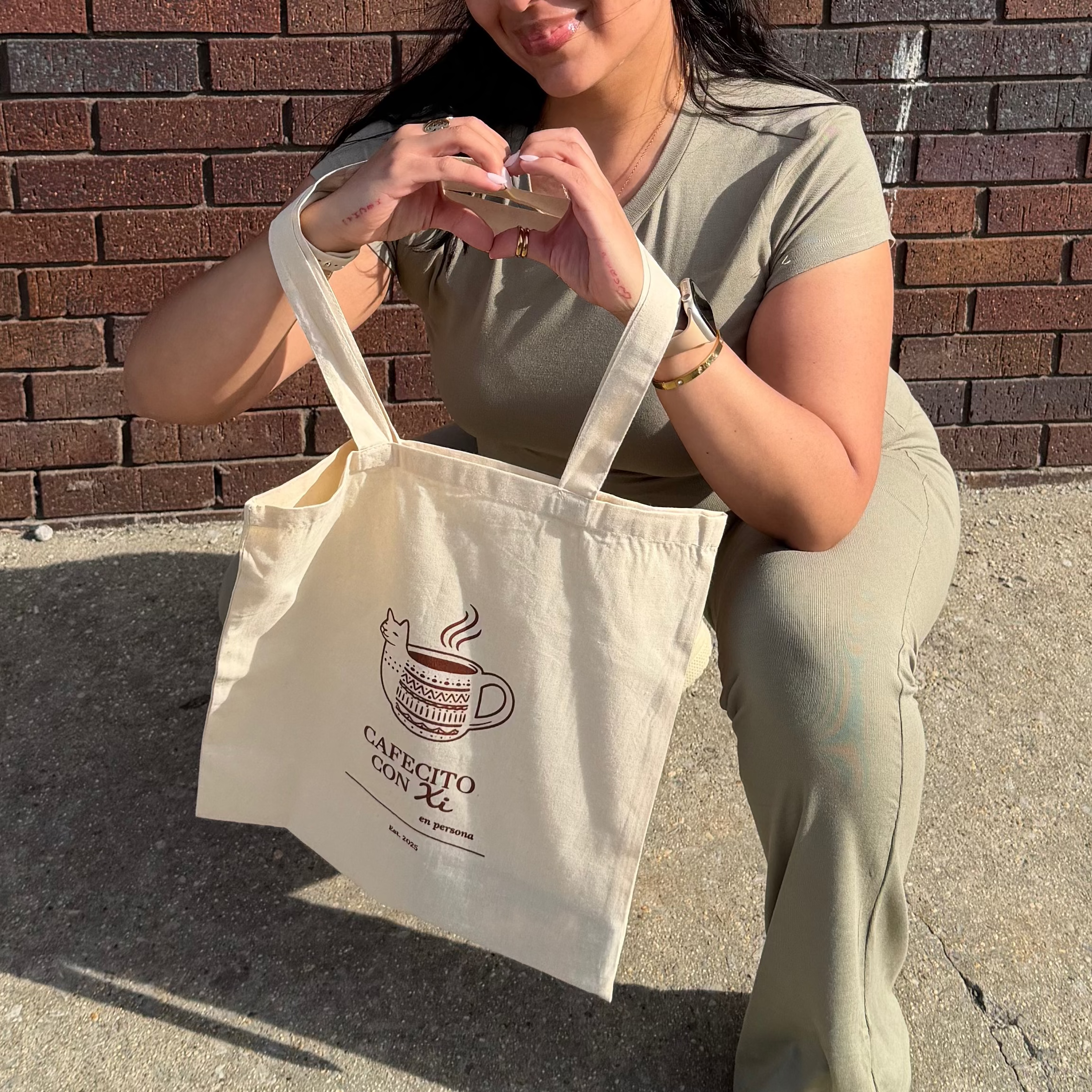Cafecito con Xi Reusable Tote Bag